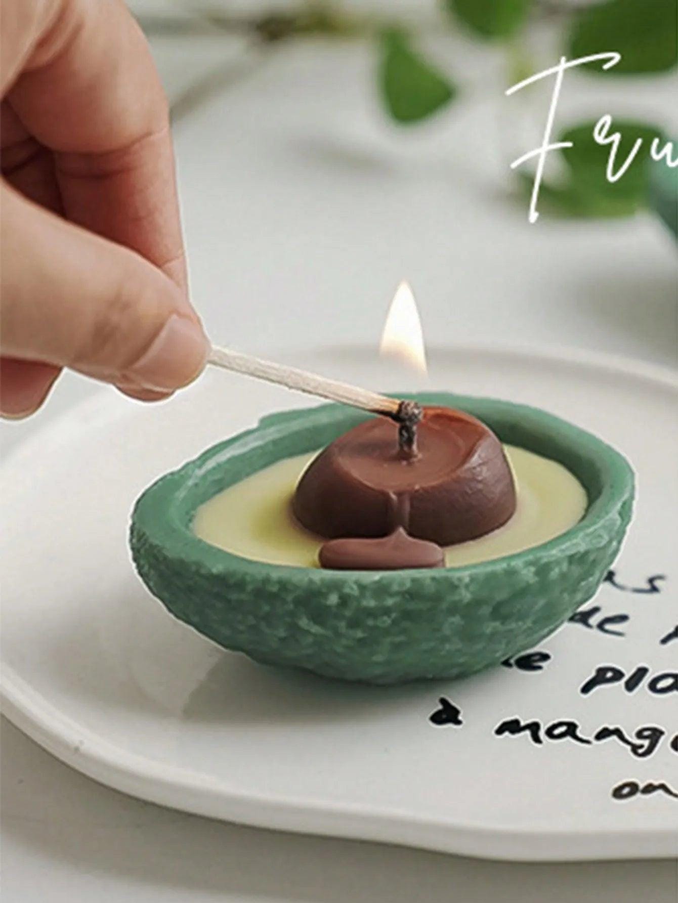 Avocado Scented Candle Sage And Sea Salt Handcrafted With Stone Wax Celebrations Anniversaries Birthday Special Occasion