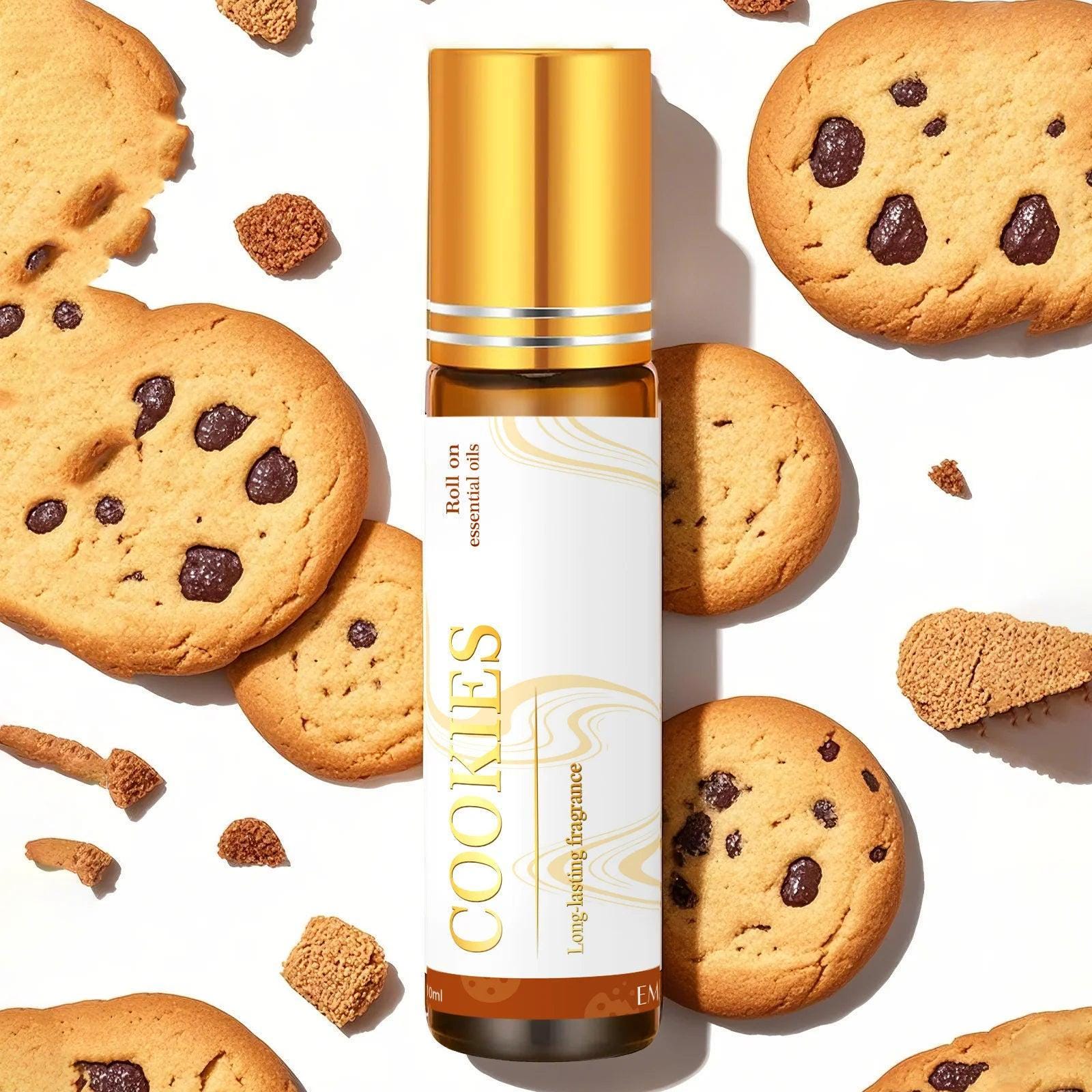Cookie Scented Essential Oil Roll-On, 10ml - Warm Aromatherapy for Comfort & Relaxation - Sweet Baked Scent, Travel-Size Gifts