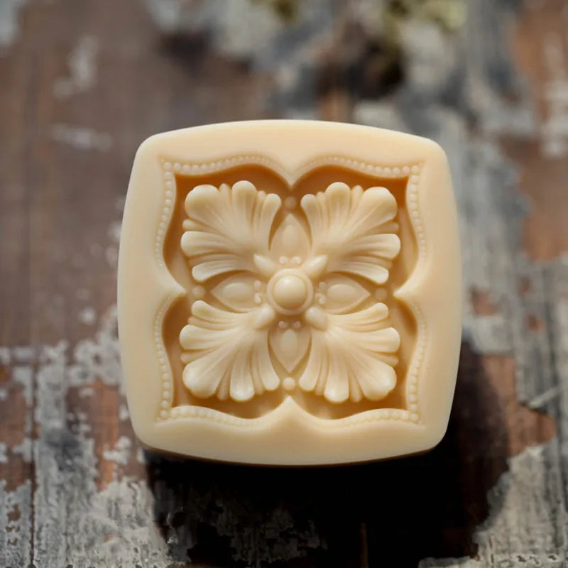 Classical Handmade Soap Mold Scented Wax Melt Molds DIY Flower Silicone Molds For Soap Making