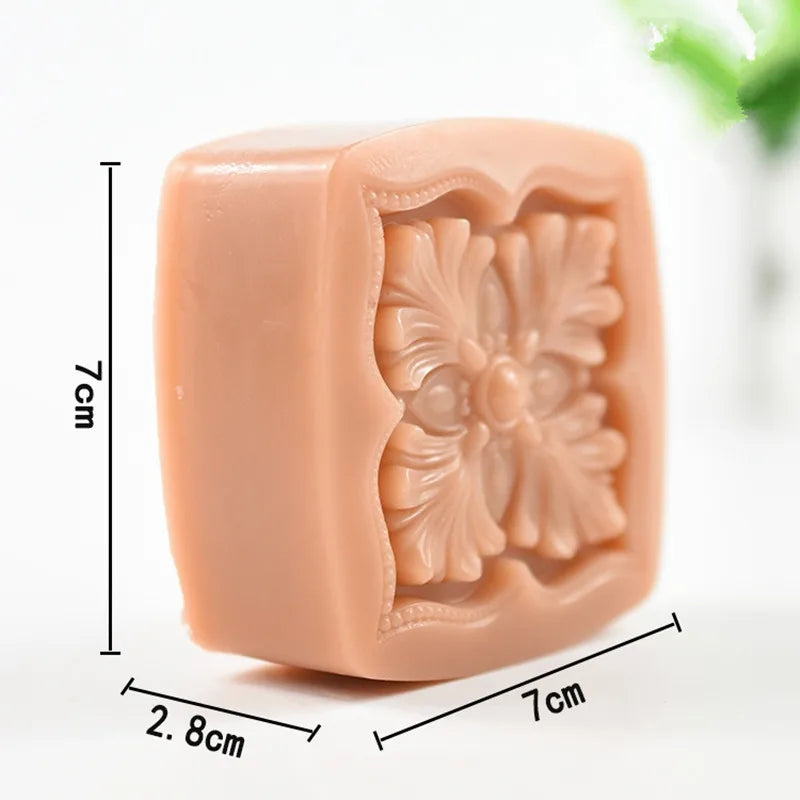 Classical Handmade Soap Mold Scented Wax Melt Molds DIY Flower Silicone Molds For Soap Making