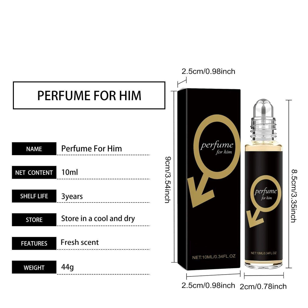 Men's Daily Cologne Roll-On Crisp Fresh Scent Natural Long-Lasting All Occasions