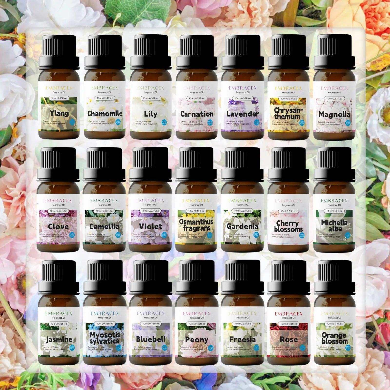 6PC/1PC 10ML Floral Essential oil Fragrance Oils For Candle Scents Soap Making & Diffuse Scents Gift Set For For Friends/Parent