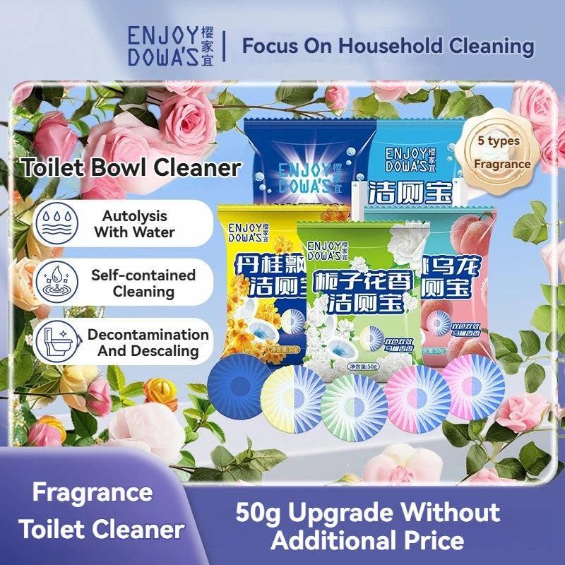 5 Pcs Toilet Bowl Cleaner Set Dual-Color Scented Long-Lasting Automatic Flushing Home Use Fragrance Cleaner