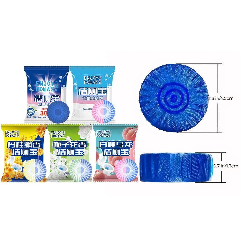 5 Pcs Toilet Bowl Cleaner Set Dual-Color Scented Long-Lasting Automatic Flushing Home Use Fragrance Cleaner