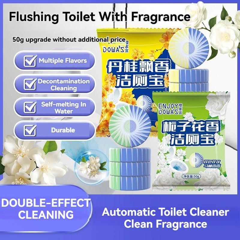 5 Pcs Toilet Bowl Cleaner Set Dual-Color Scented Long-Lasting Automatic Flushing Home Use Fragrance Cleaner