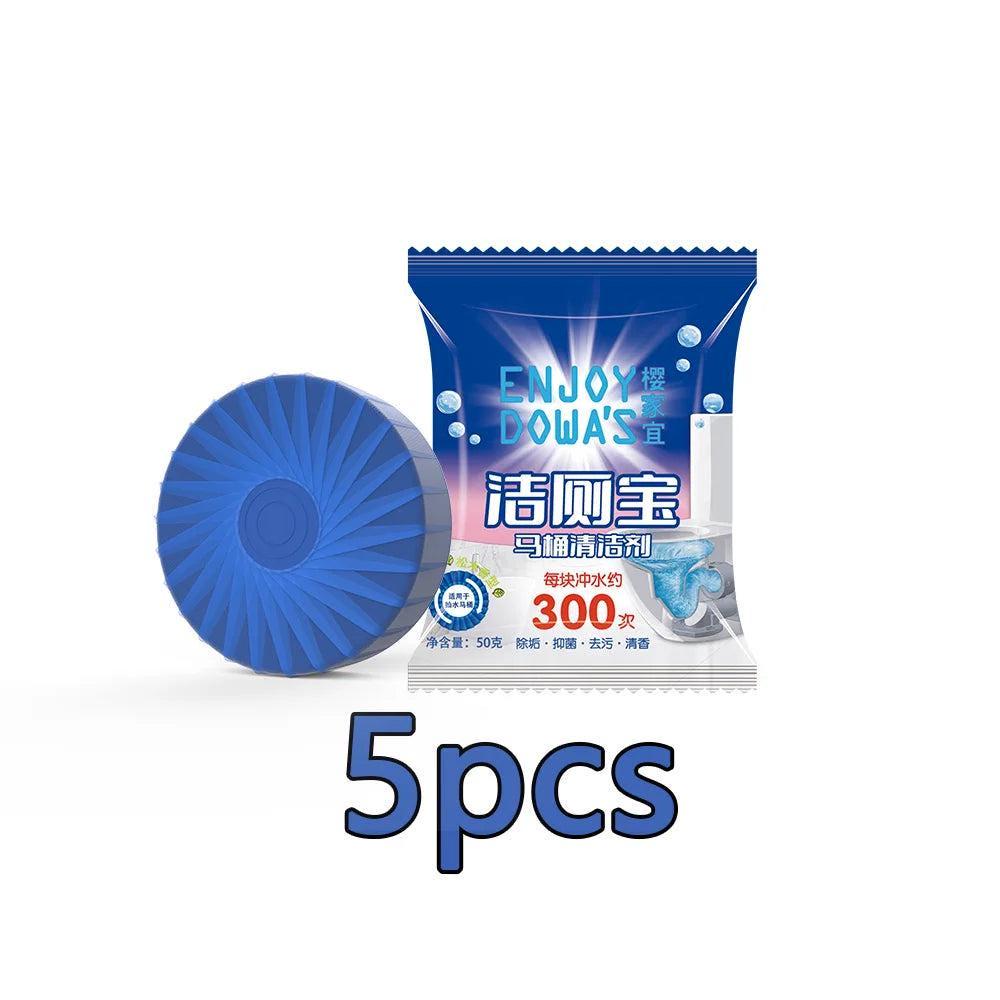 5 Pcs Toilet Bowl Cleaner Set Dual-Color Scented Long-Lasting Automatic Flushing Home Use Fragrance Cleaner