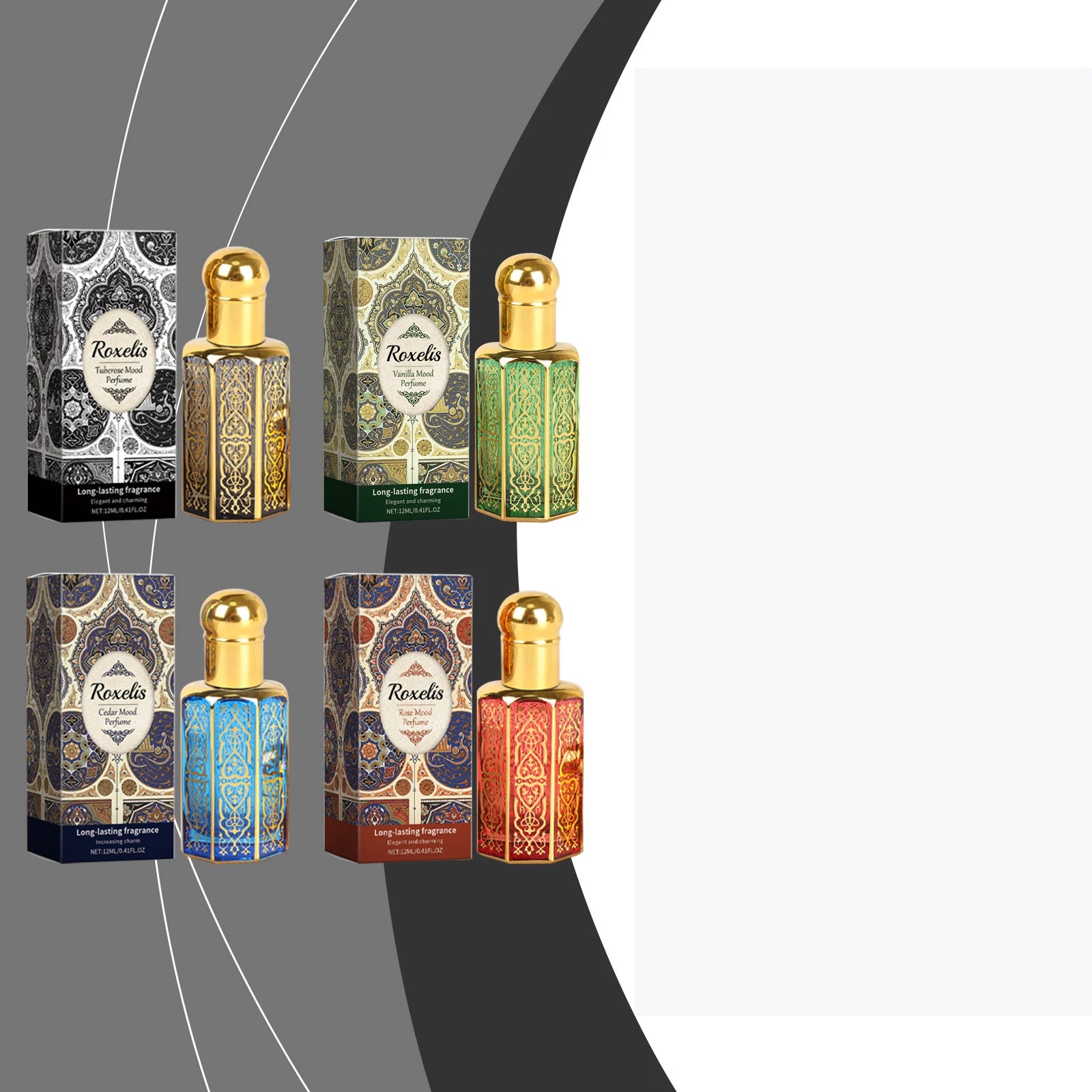 Arabian Style Tuberose Perfume: Natural, Fresh & Elegant Fragrance, Long-Lasting, Portable Charm-Boosting Scent