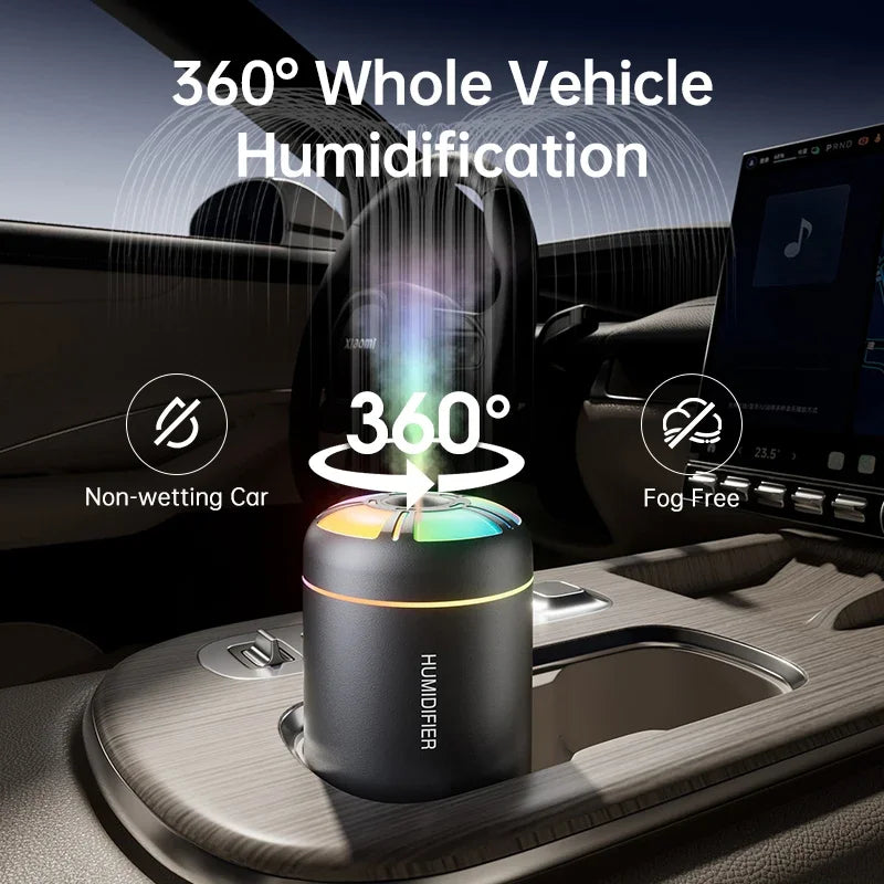 180ML Car Mini Aroma Diffuser Perfume Air Humidifier Essential Oil Purifier Aromatherapy Color Lights For Car Home Bedroom - HEAVEN SCENT FRAGRANCES 