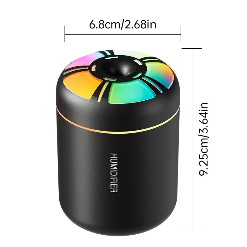 180ML Car Mini Aroma Diffuser Perfume Air Humidifier Essential Oil Purifier Aromatherapy Color Lights For Car Home Bedroom - HEAVEN SCENT FRAGRANCES 