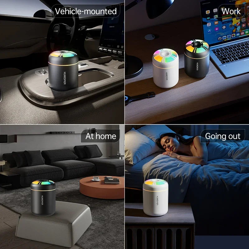 180ML Car Mini Aroma Diffuser Perfume Air Humidifier Essential Oil Purifier Aromatherapy Color Lights For Car Home Bedroom - HEAVEN SCENT FRAGRANCES 