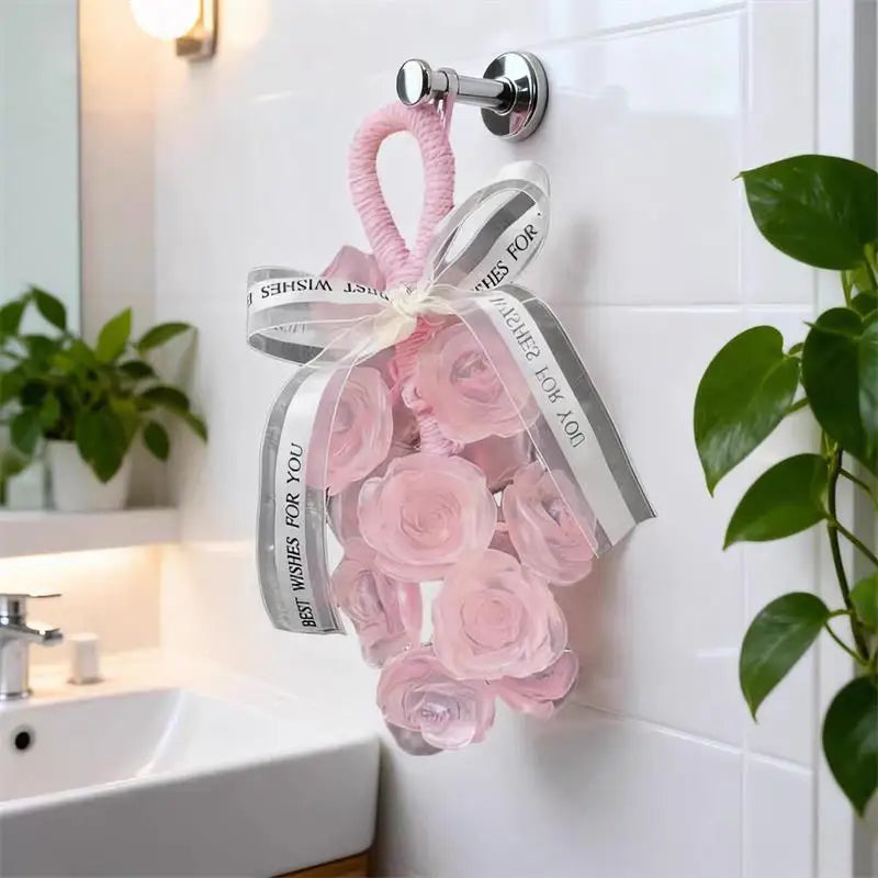 Gift Box Scented Soap,Crystal Rose Petal Bathing & Washing & Cleaning & Nourishing Handmade Soap Bar,Wedding Favor,Present