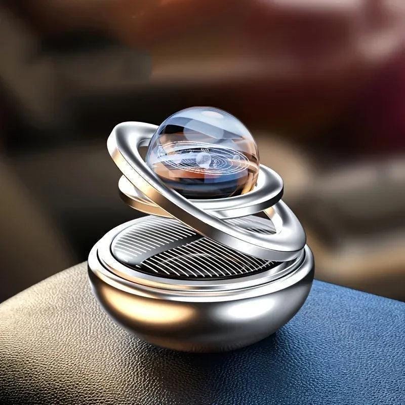 Solar Rotating Car Air Freshener Aromatherapy Diffuser Interior Decoration Multiple Scents