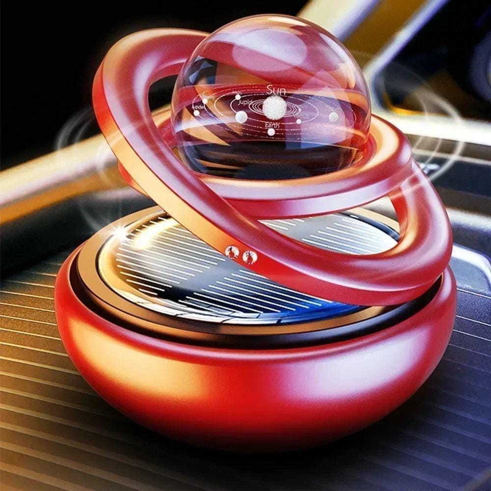 Solar Rotating Car Air Freshener Aromatherapy Diffuser Interior Decoration Multiple Scents