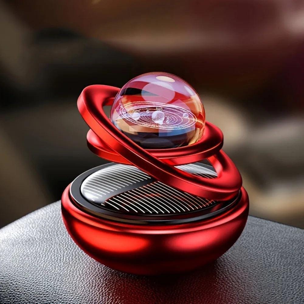 Solar Rotating Car Air Freshener Aromatherapy Diffuser Interior Decoration Multiple Scents