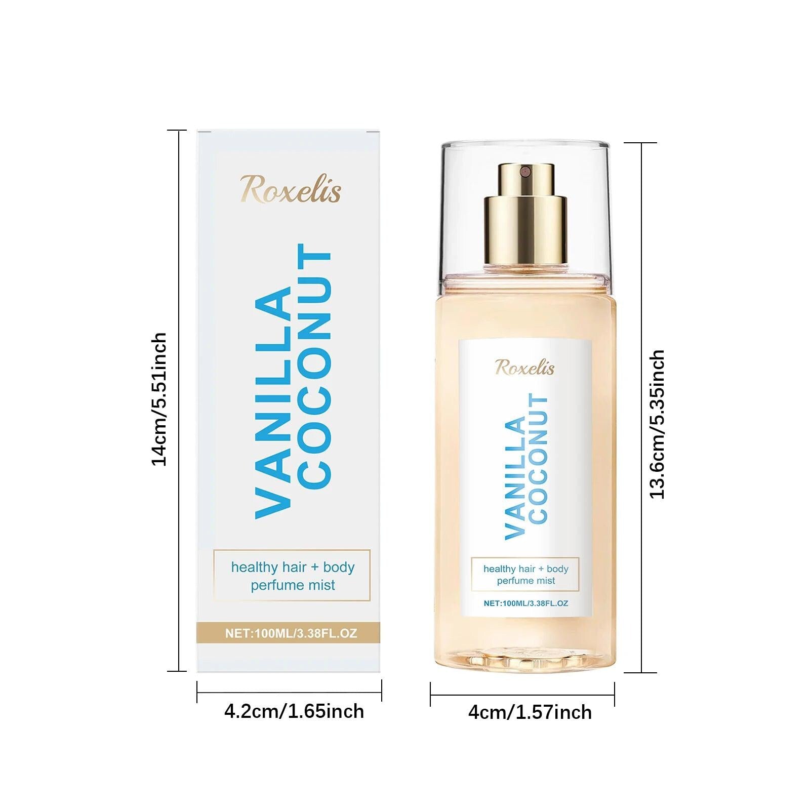 Vanilla Coconut Lady Body Cologne Natural Lasting Luxury Refreshing Light Fragrance Exudes Unique Charm Romantic Elegant Scents
