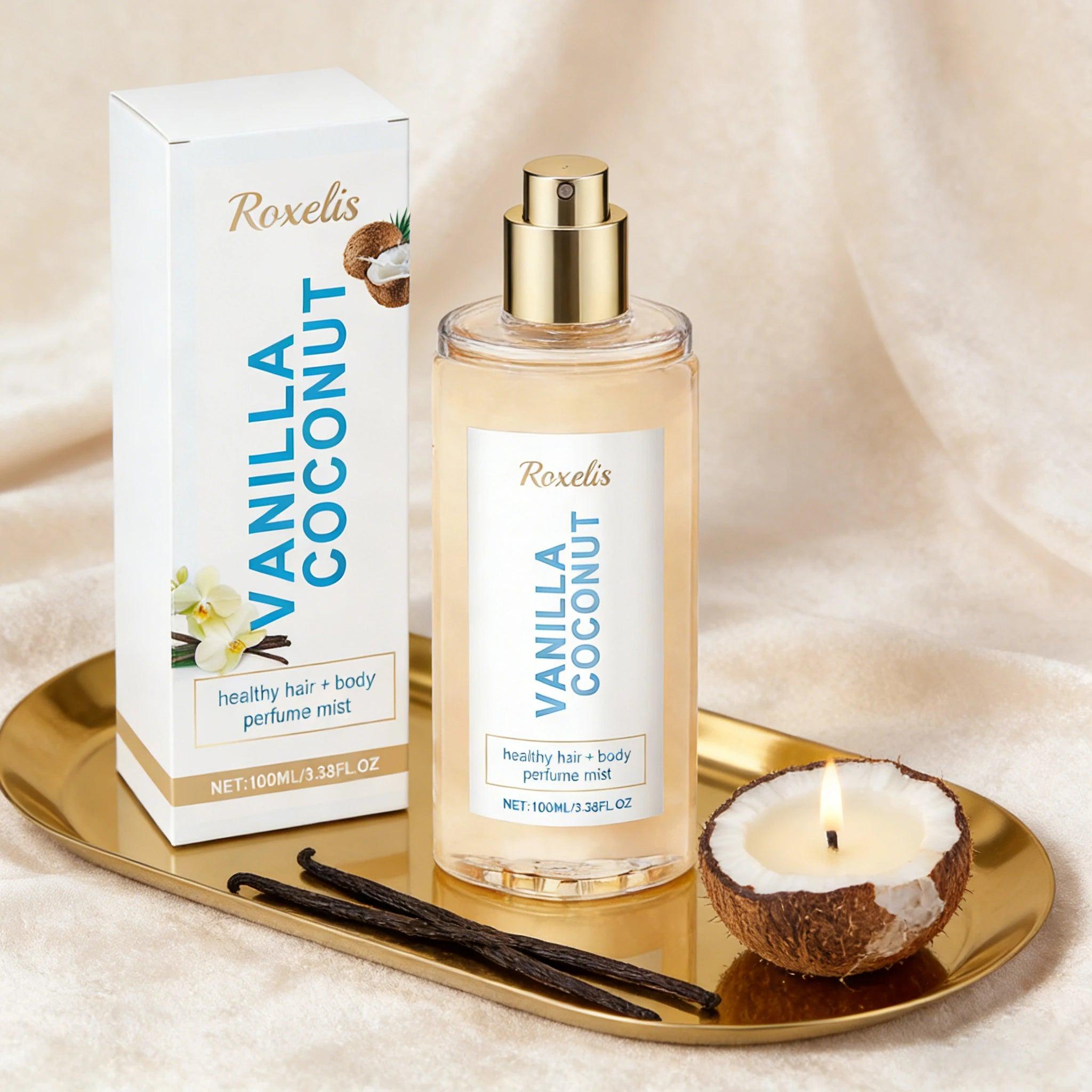 Vanilla Coconut Lady Body Cologne Natural Lasting Luxury Refreshing Light Fragrance Exudes Unique Charm Romantic Elegant Scents
