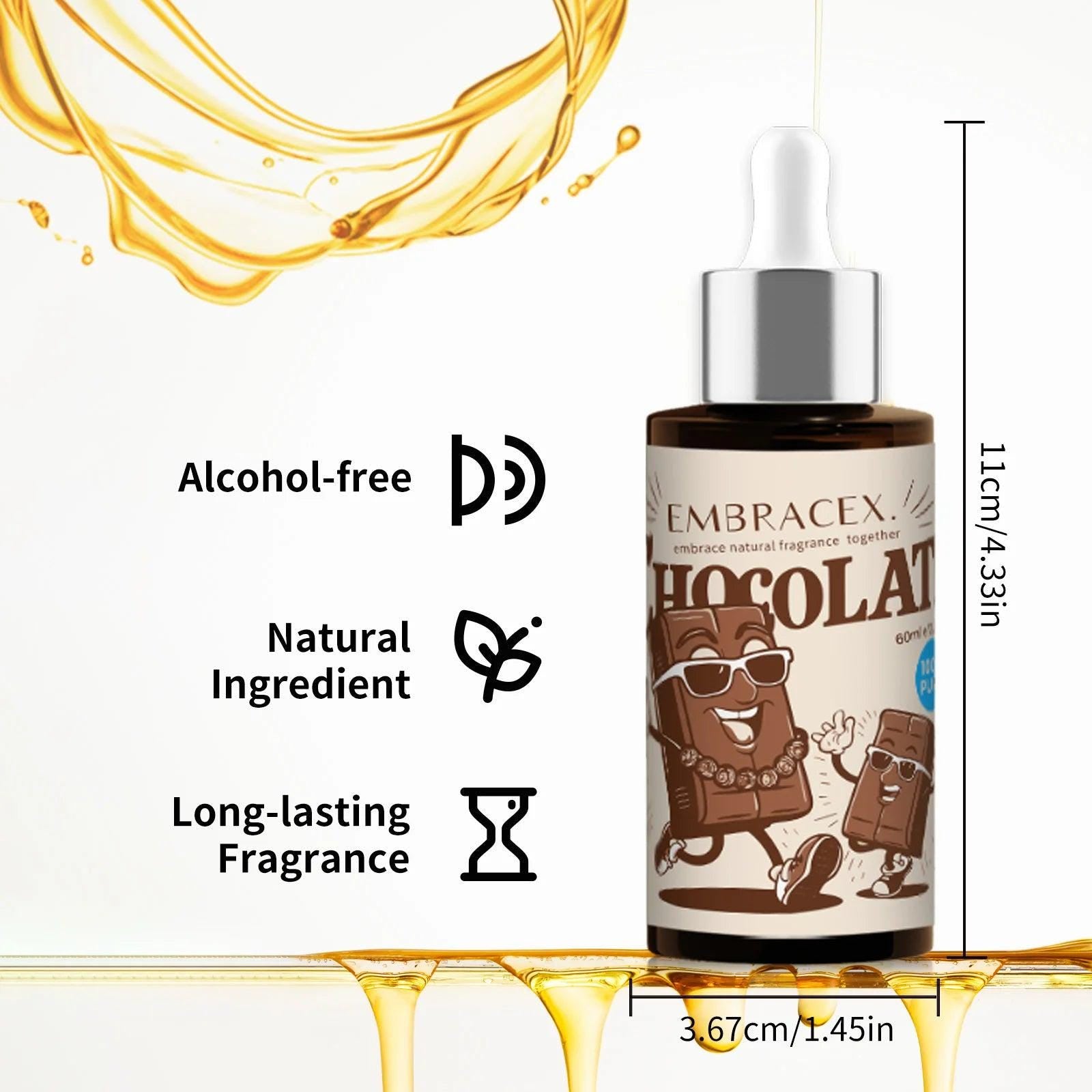 60ml Chocolate Perfume Chocolate Essential Oils Parfum air freshener car smell good Gifts air freshener car car fragrances