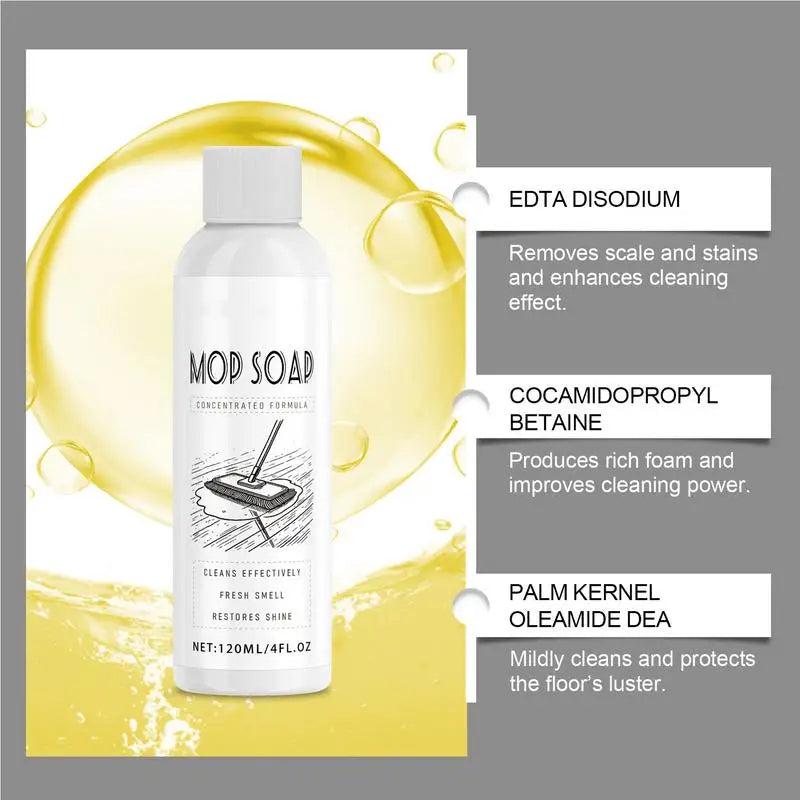 120ml Mop Soap for Floor Cleaning Highly Scented Mop Cleaning Solution Scented Mop Soap Household Supplies Cleaner for Home